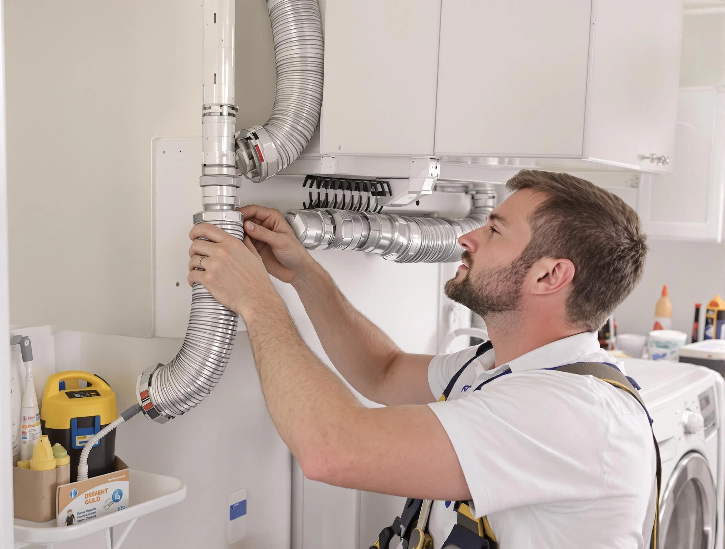 Professional dryer vent repair and installation by New Kensington Dryer Vent Cleaning in New Kensington