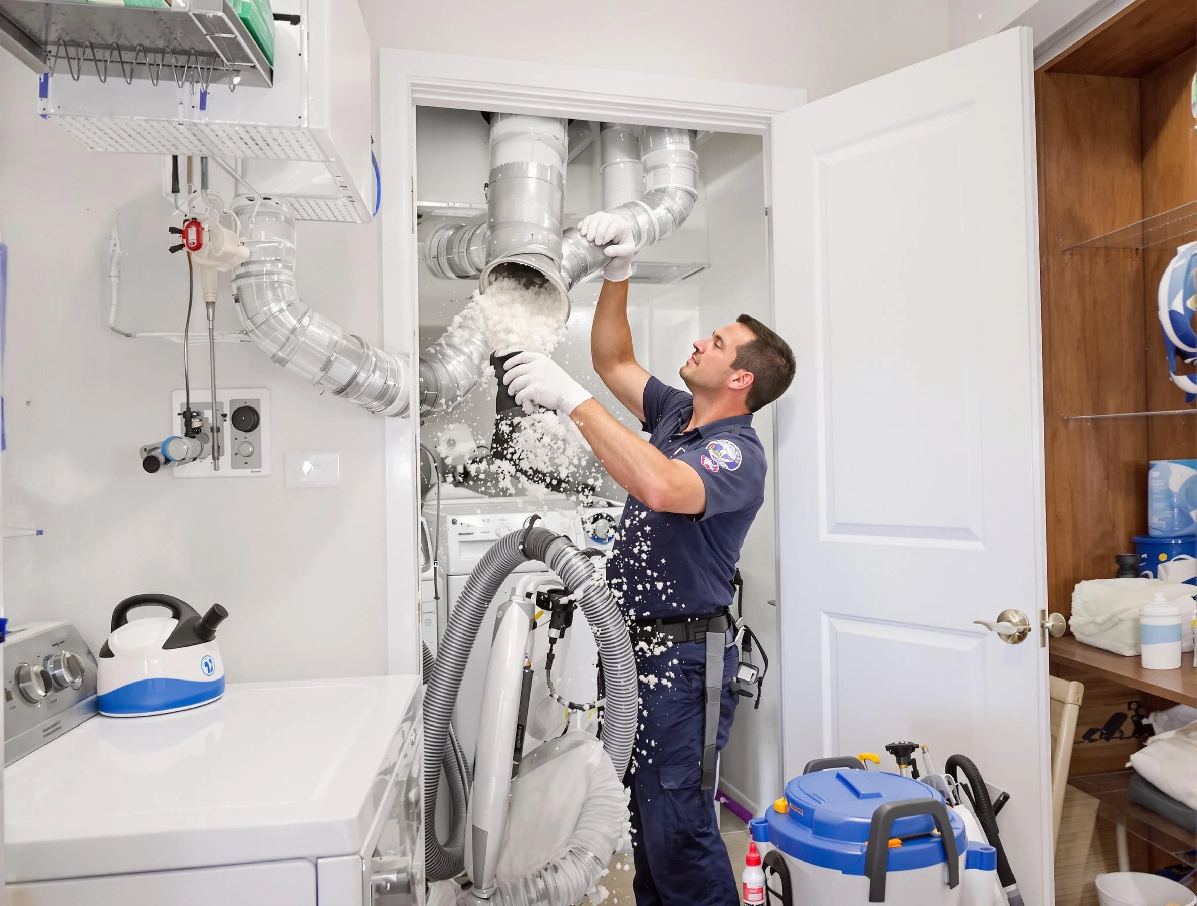New Kensington Dryer Vent Cleaning technician delivering thorough residential dryer vent cleaning service in New Kensington
