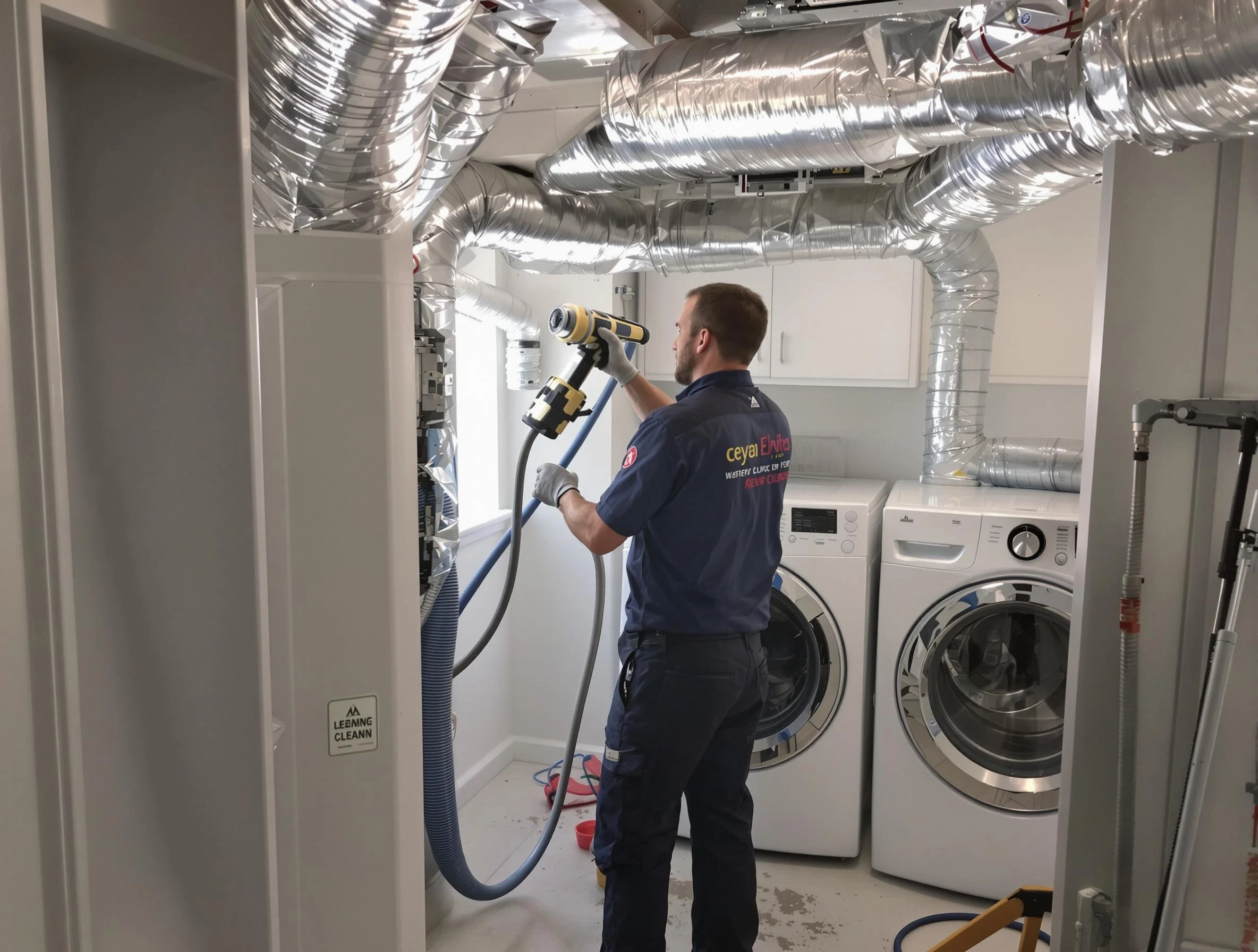 New Kensington Dryer Vent Cleaning specialist using advanced equipment for thorough duct cleaning in New Kensington